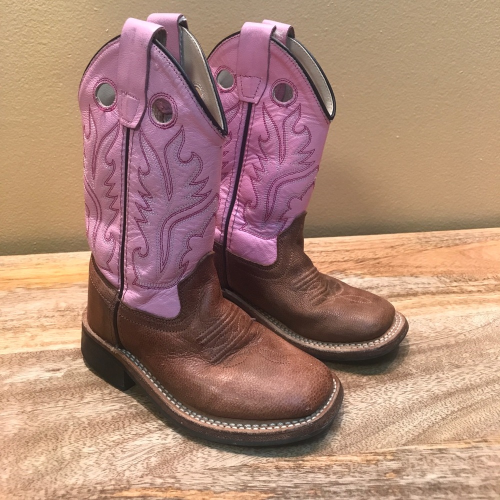 Girls leather! Old West Country boots size 11..